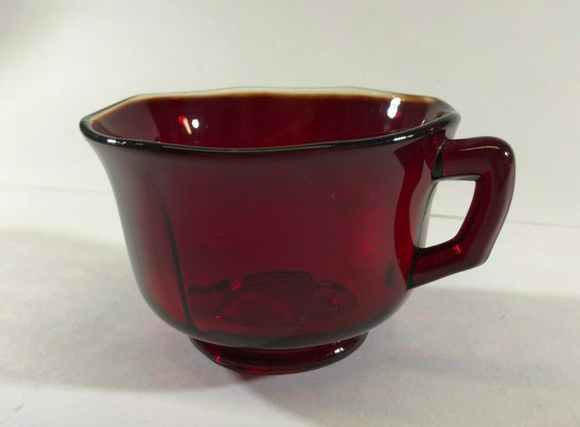 Vintage Royal Ruby Hocking Glass Teacup