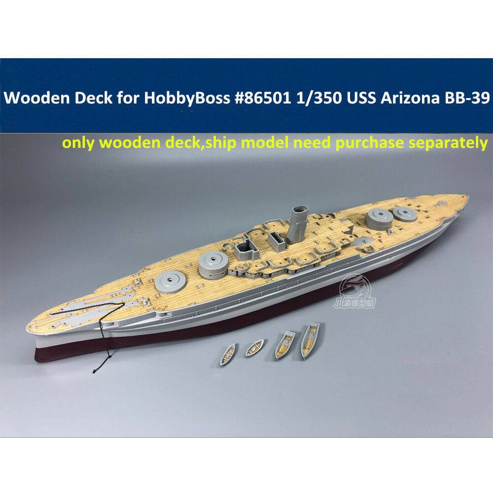 Wooden Deck For 1/350 Hobbyboss 86501 Uss Arizona Bb-39 1941 Model Cy350046