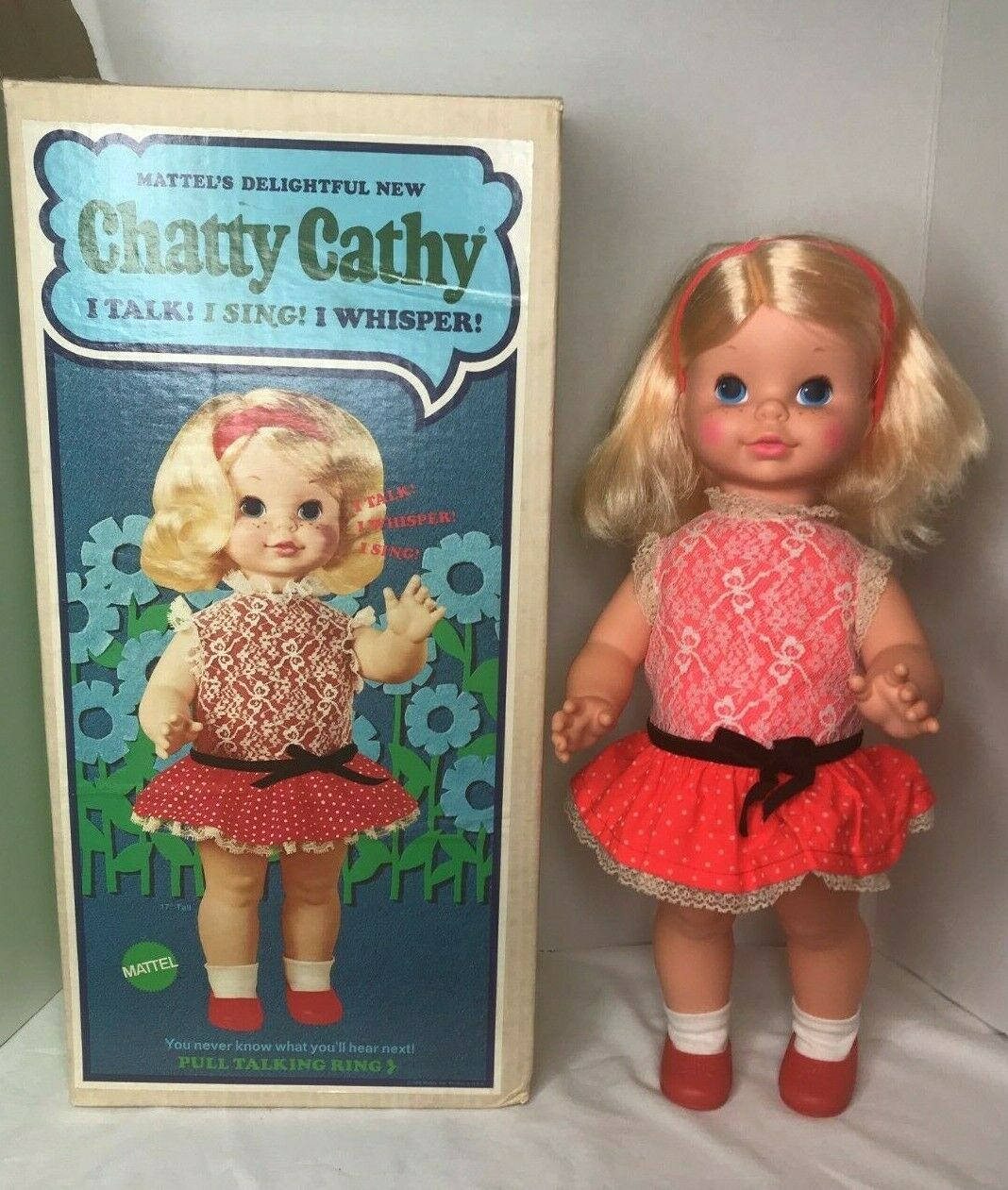 Original Mattel Chatty Cathy Doll With Box 1969 Excellent