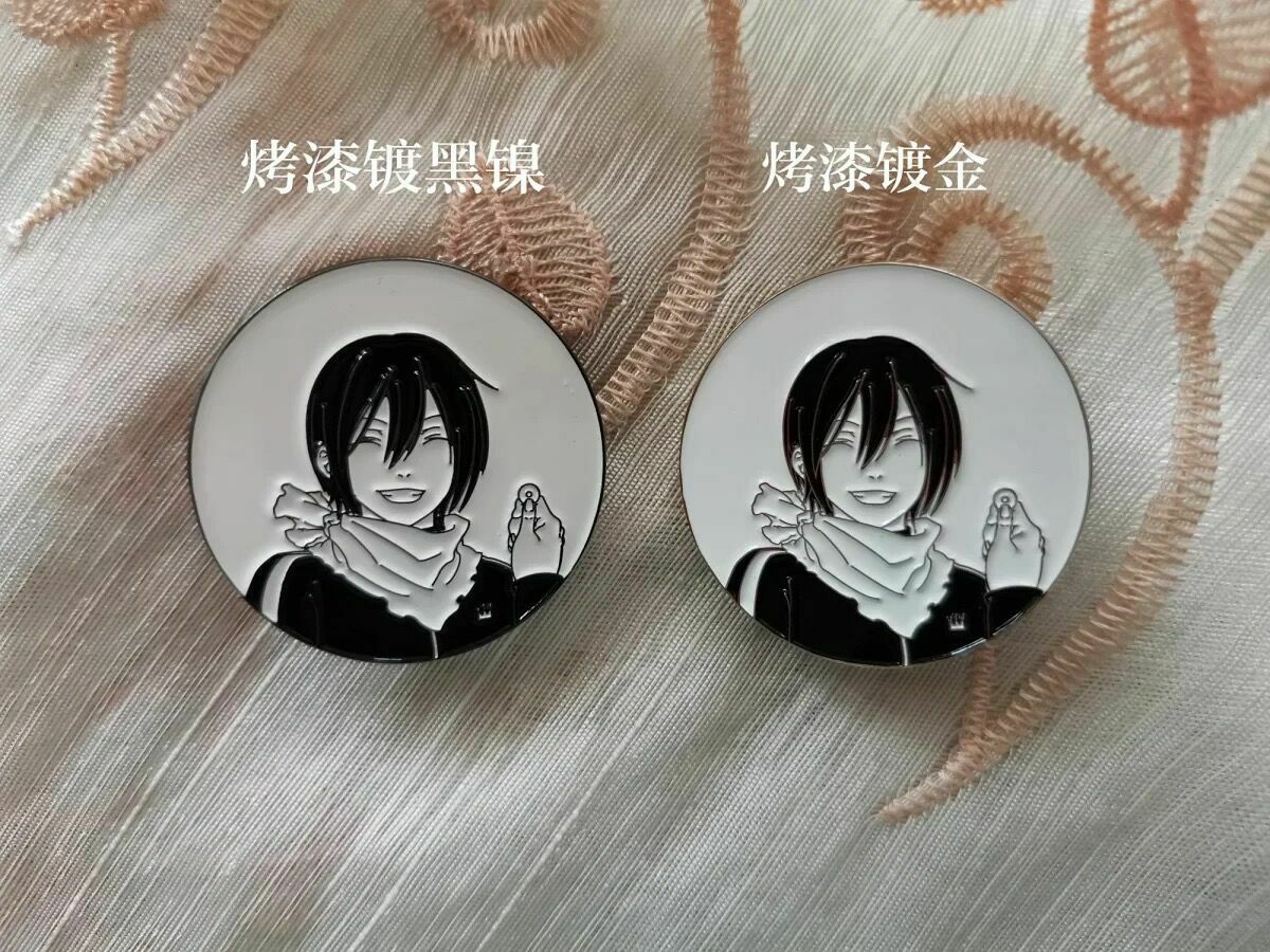 Anime Noragami Yato Yukine Nora Hine Metal Pin Brooch Limit New Badge Coin