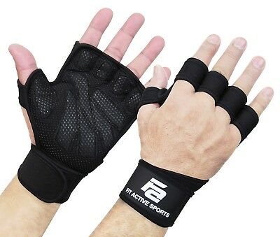 Fit Active Sports Weight Lifting Gloves For Workout Gym Cross Training Pull Ups