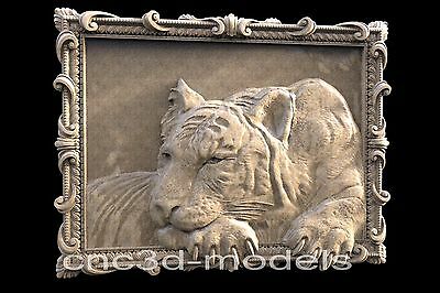 3d Model Stl For Cnc Router Carving Artcam Aspire Tiger Bengal Animal 080