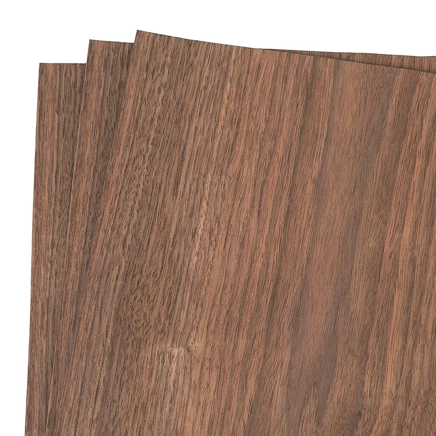 Walnut Wood Veneer Raw/unbacked 12" X 12" (1' X 1') Pack Of 3 Sheets