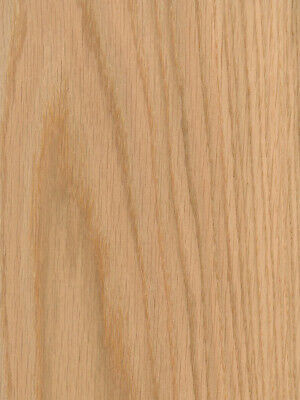 Red Oak Wood Veneer Plain Sliced 10 Mil Paper Backer 2' X 8' (24" X 96") Sheet