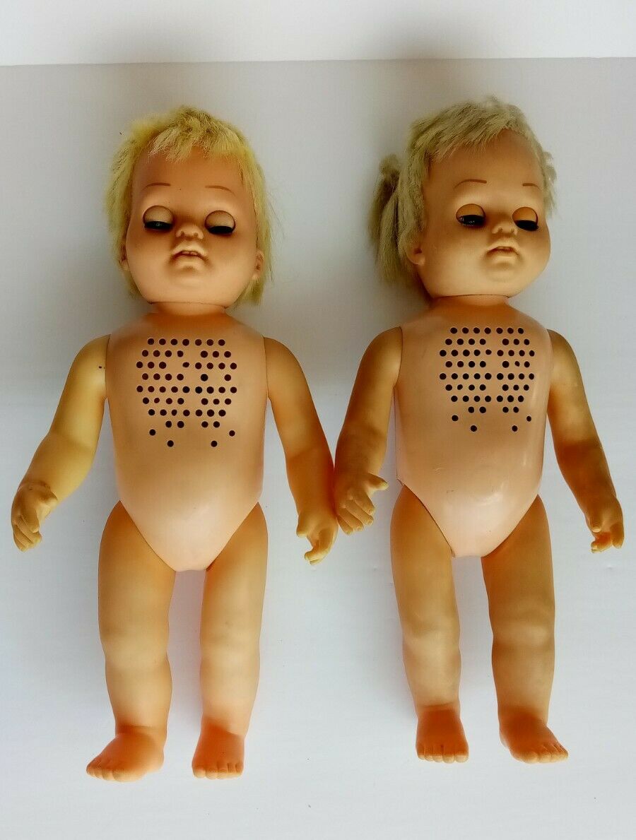 Set Of 2: 1962 Chatty Baby Brother Dolls Plz Read Description Free Shipping!!