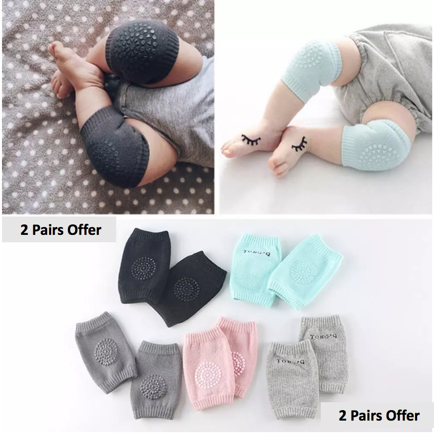 2 Pairs Unisex Baby Toddlers Kneepads, Adjustable Knee Elbow Pads Crawling By