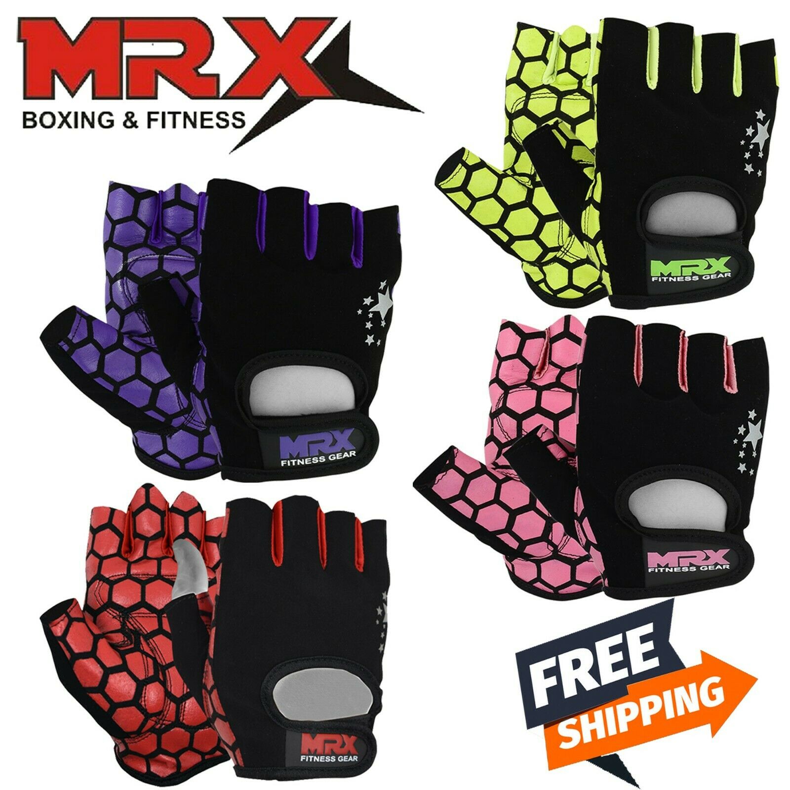 Womens Weightlifting Gloves Gym Fitness Training Mrx Cycling Short Finger Sports