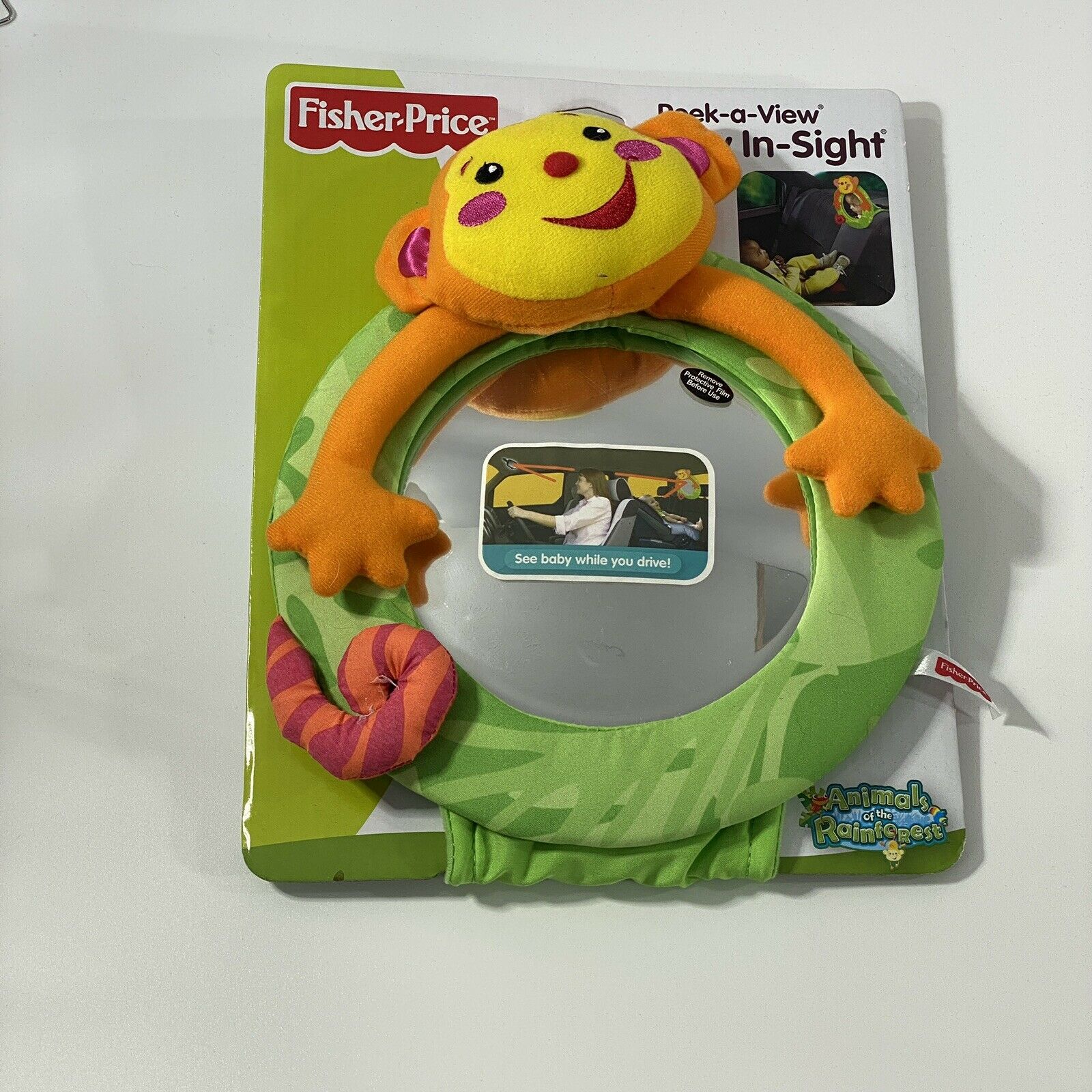Fisher Price Peek-a-view Backseat Mirror Baby In-sight For Rear-facing Infant