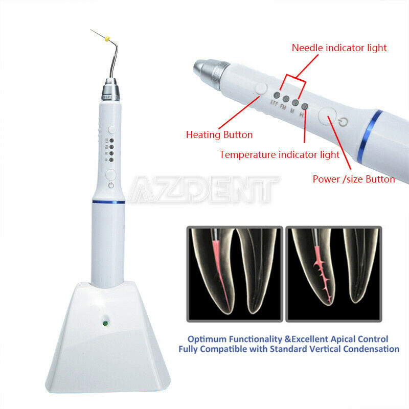 Cordless Dental Endo Obturation Pen Gutta Percha Endodontic Pen 4pc Tips J1ss