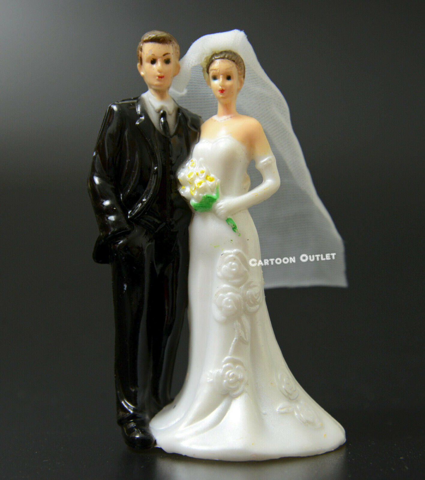 Bride And Groom Wedding Figure Plastic Cake Topper Recuerdo De Boda G Scale