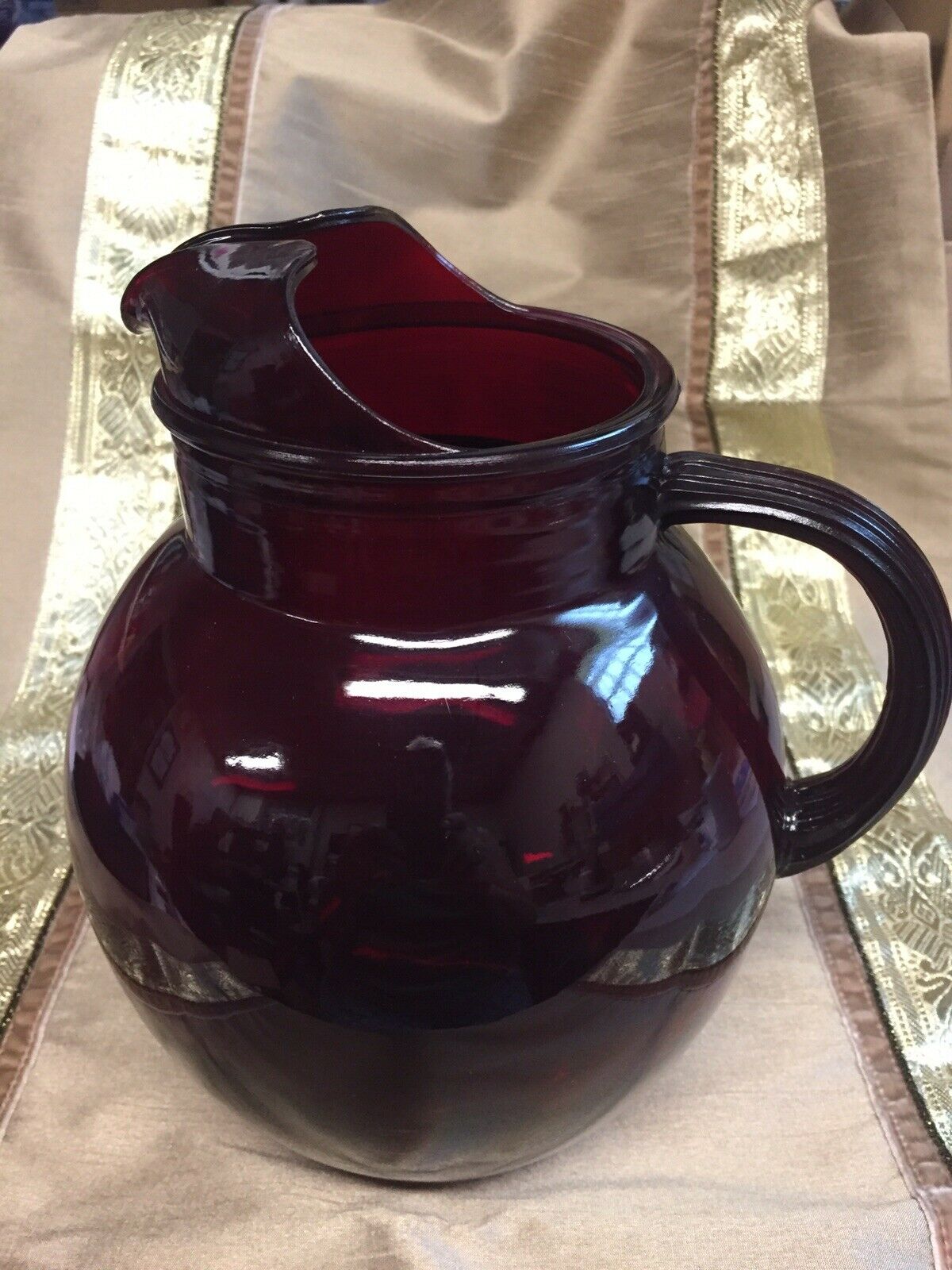 Anchor Hocking Royal Ruby Red Upright Pitcher 9 1/4"