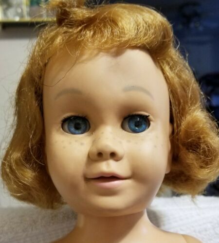 Mattel Chatty Cathy, Soft Face, No Faded Limbs, Fabric Covered Grill, Good Shape