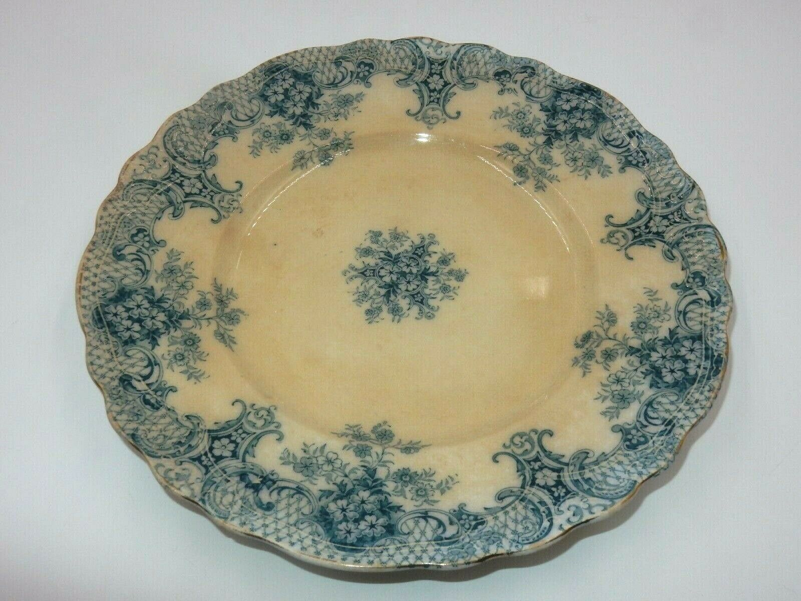 Antique Keswick Wood & Son Royal Semi-porcelain 9.75" Dinner Plate - England