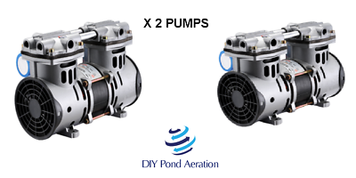 New *2 - Vacuum Veneer Compressors Aerate Pumps 3+ Cfm 24"vac / 72+ Psi 1/2hp