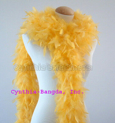 Gold Yellow 65 Grams Chandelle Feather Boa Dance Party Halloween Costume