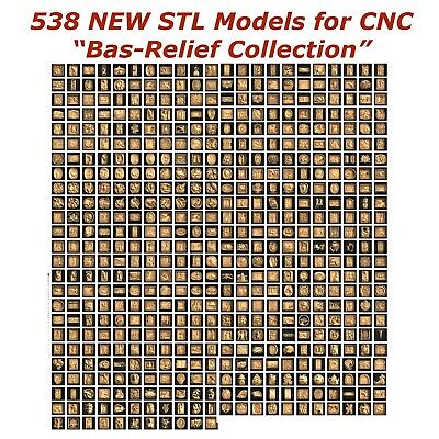 538+ New " Panno And Bas-reliefs Collection "  3d Stl Models For Cnc Artcam