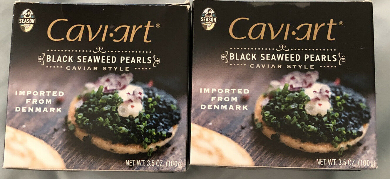 2 Pack Caviart Black Seaweed Pearls Caviar Style 3.5 Oz Exp 11/2022 Denmark
