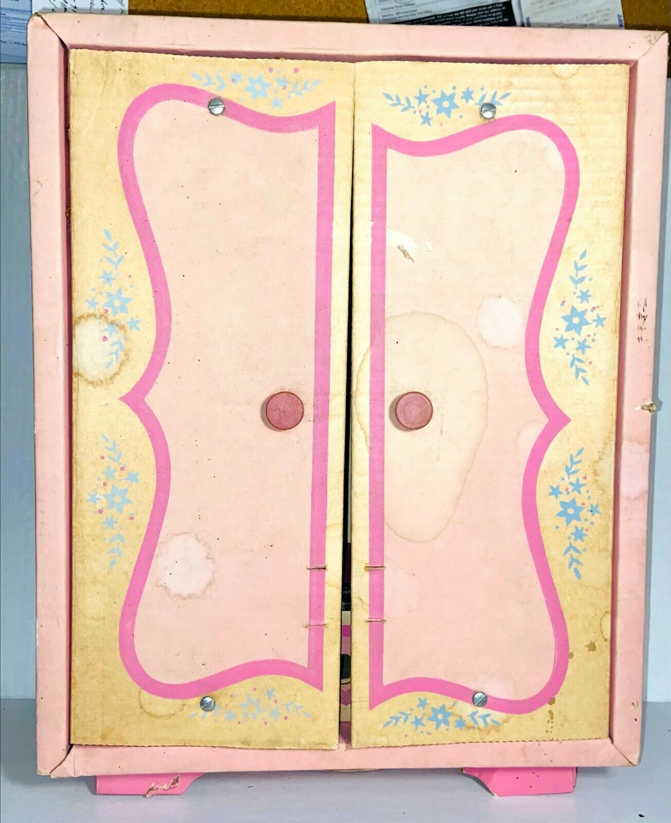 Vintage Mattel Chatty Baby Cardboard Wardrobe Closet- W