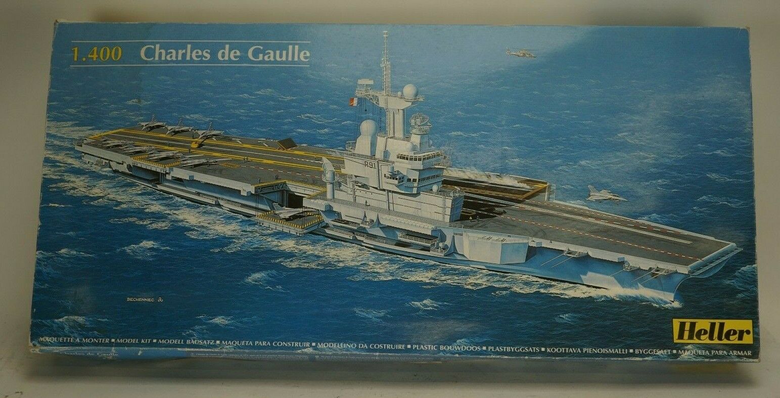 Heller Charles De Gaulle Aircraft Carrier 1:400 Scale Model