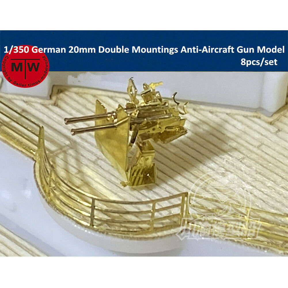 1/350 German 20mm Single/double/quadruple Mountings Aa Gun Assembly Model 8pcs
