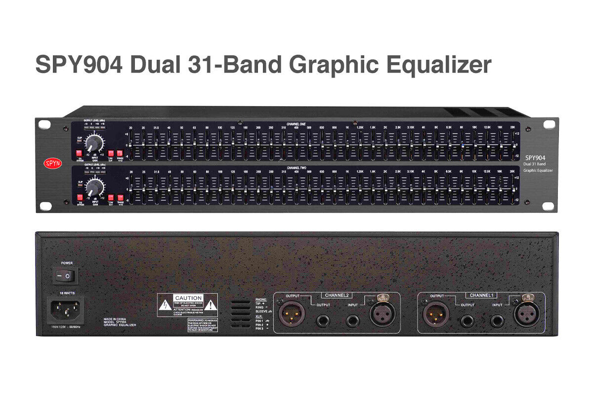 Spyn Audio  Dual 31 Band Eq Rack Mount Graphic Equalizer