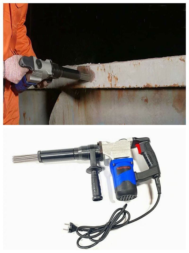 1400w Electric Pistol Grip Needle Scaler Welding Slag Paint Descaling Gun Usa