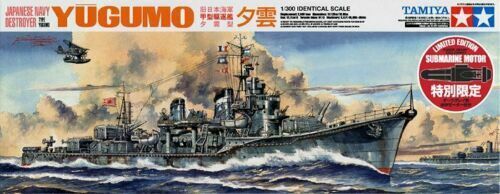Tamiya 1/300 Scale Ww2 Japanese Destroyer Yugumo W/submarine Motor #89734~mint