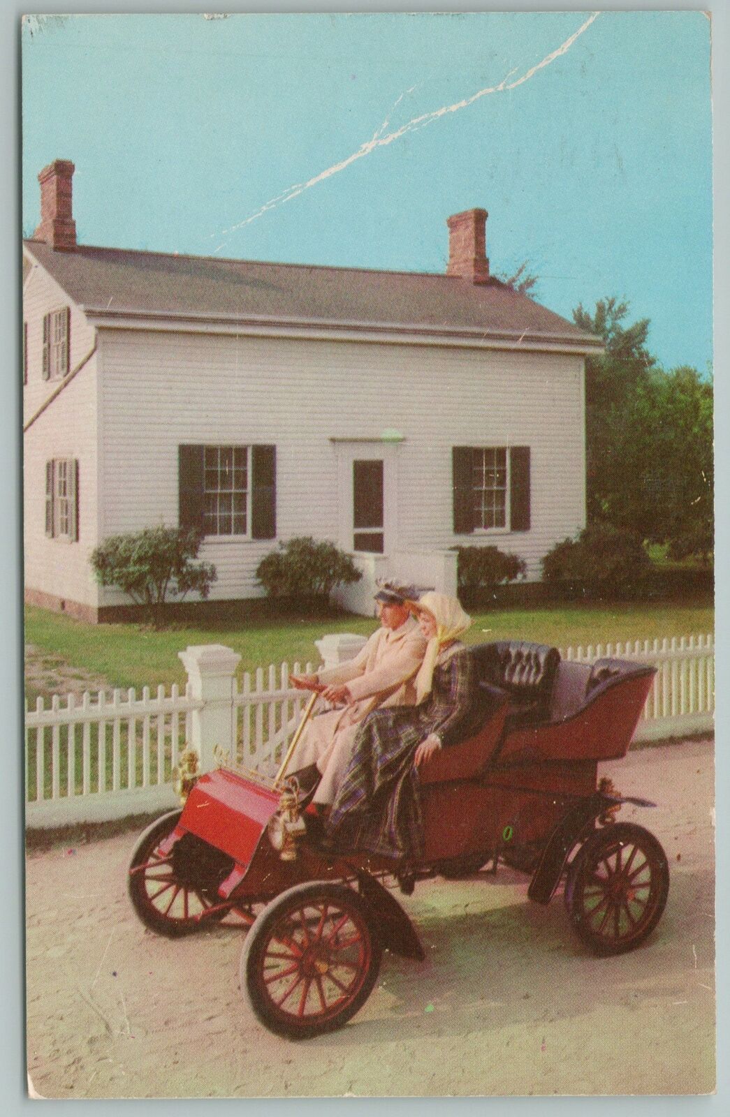 Dearborn Mi~ford In Front Of Homestead~henry Ford Museum~vintage Postcard